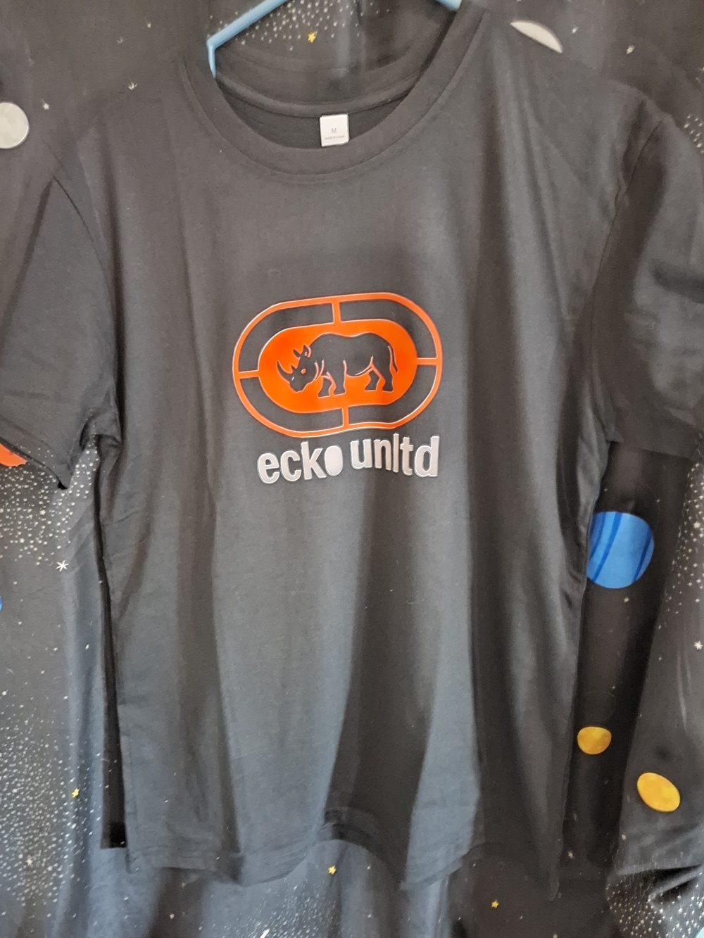Ecko Unlimited Mens Black T-Shirt with Red Logo